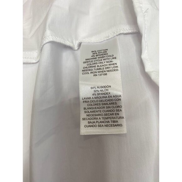 Danielle Bernstein White Midi‎ Smocked Waist Peasant Dress Sz 2x NEW - Picture 9 of 10
